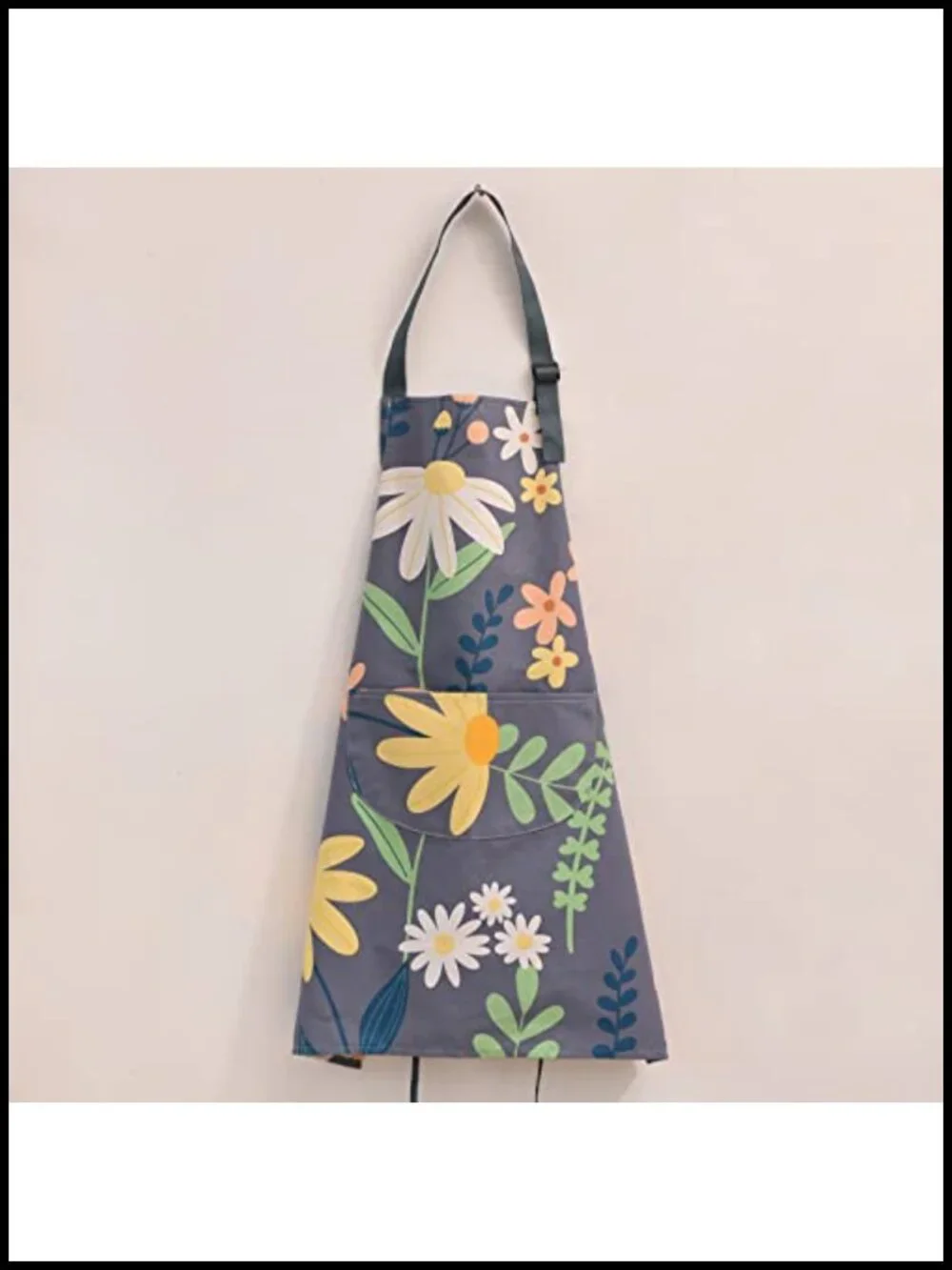 2 Pack Floral Bib Aprons with Pockets, Adjustable Cotton Chef Aprons